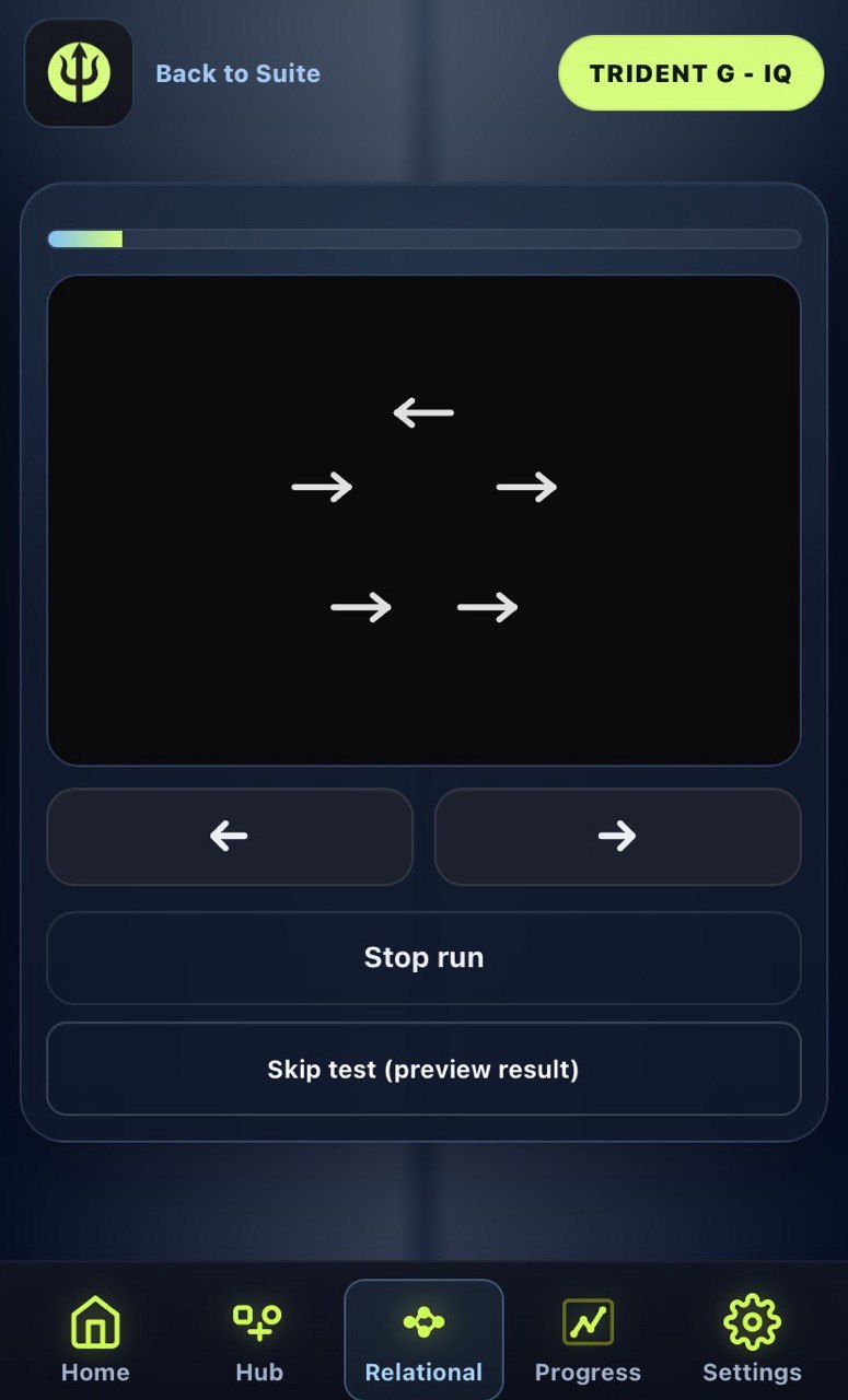 Zone Coach task screen during cognitive control capacity check