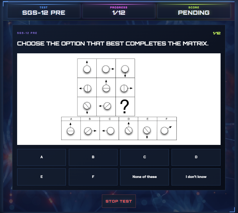 Psychometrically valid IQ test item